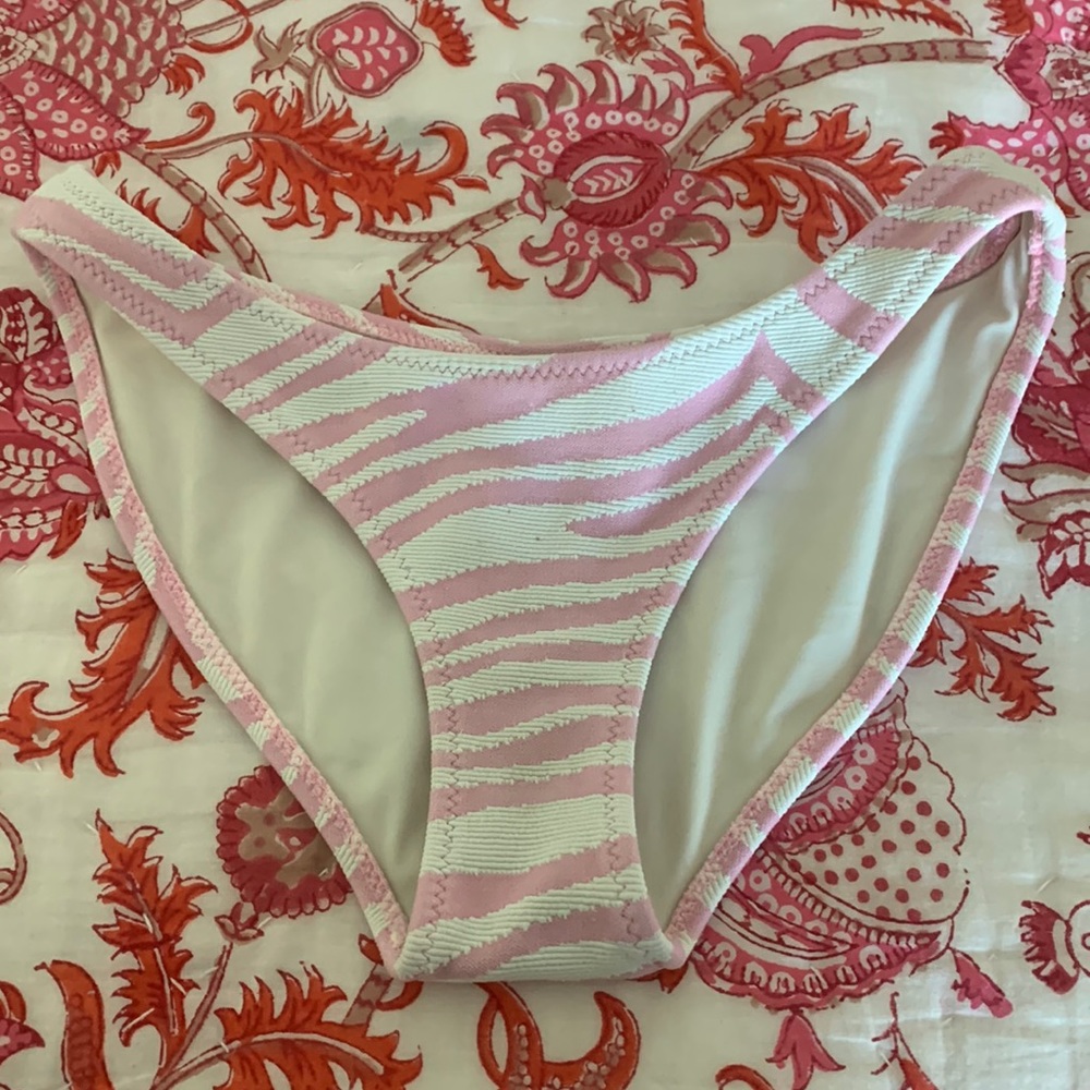 Pink zebra triangl bikini bottoms